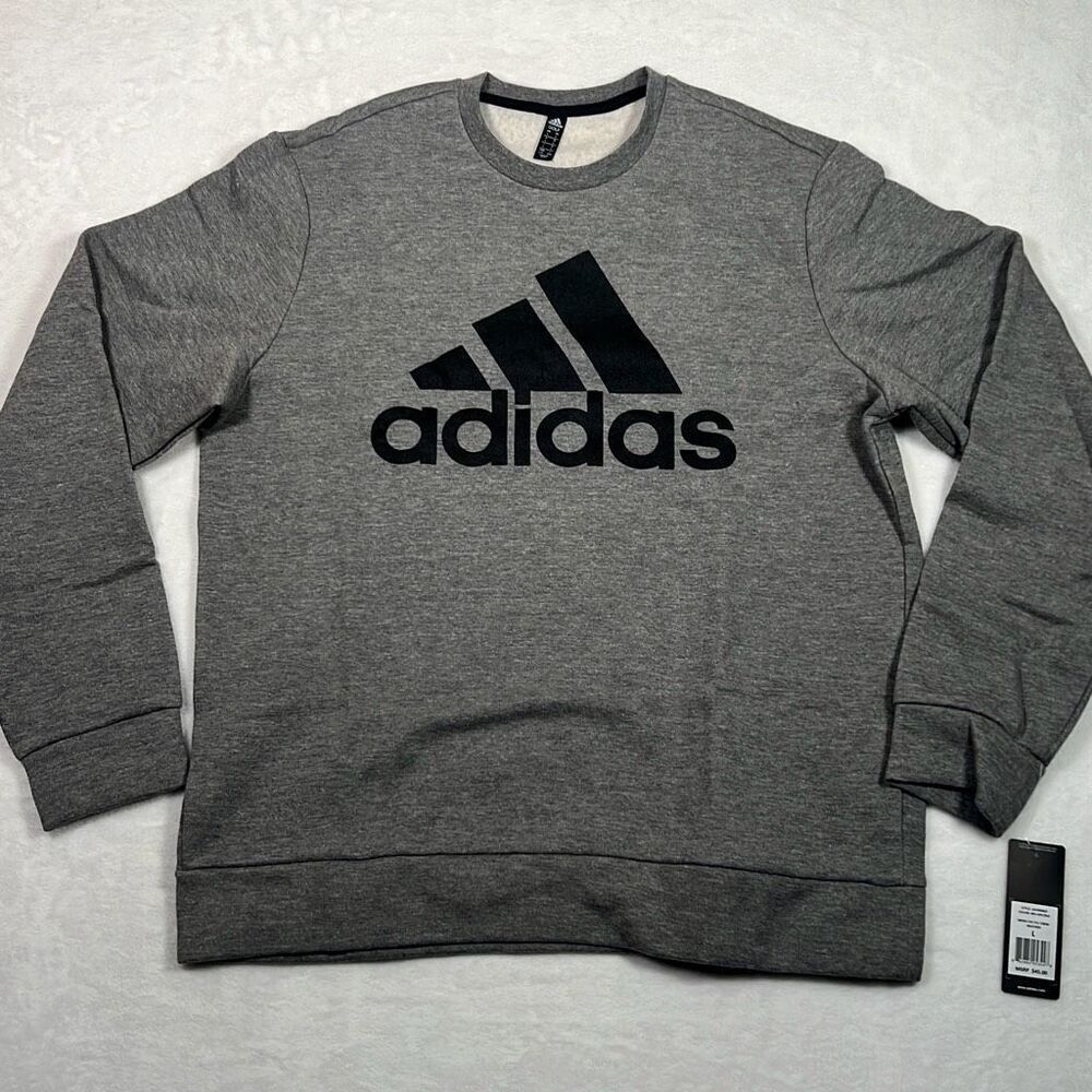 ADIDAS GOLF Tech Fleece casual gray black pullover NWT Men large